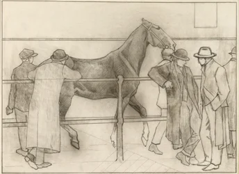 馬のディーラー、1918年頃（紙にクレヨン）